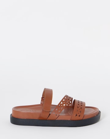 Cyra Laser Cut Detail Footbed Sandals - Exrta Wide Fit (EEE)