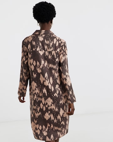 Collared Long Sleeve Tunic Dress