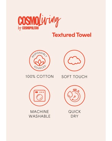 Cosmo Textured Cotton Pack of 2 Towels