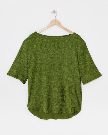 Julipa Crinkle Velour Longline Top