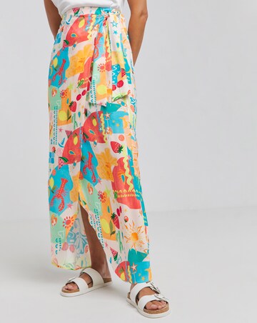Simply Be Printed Wrap Midaxi Skirt