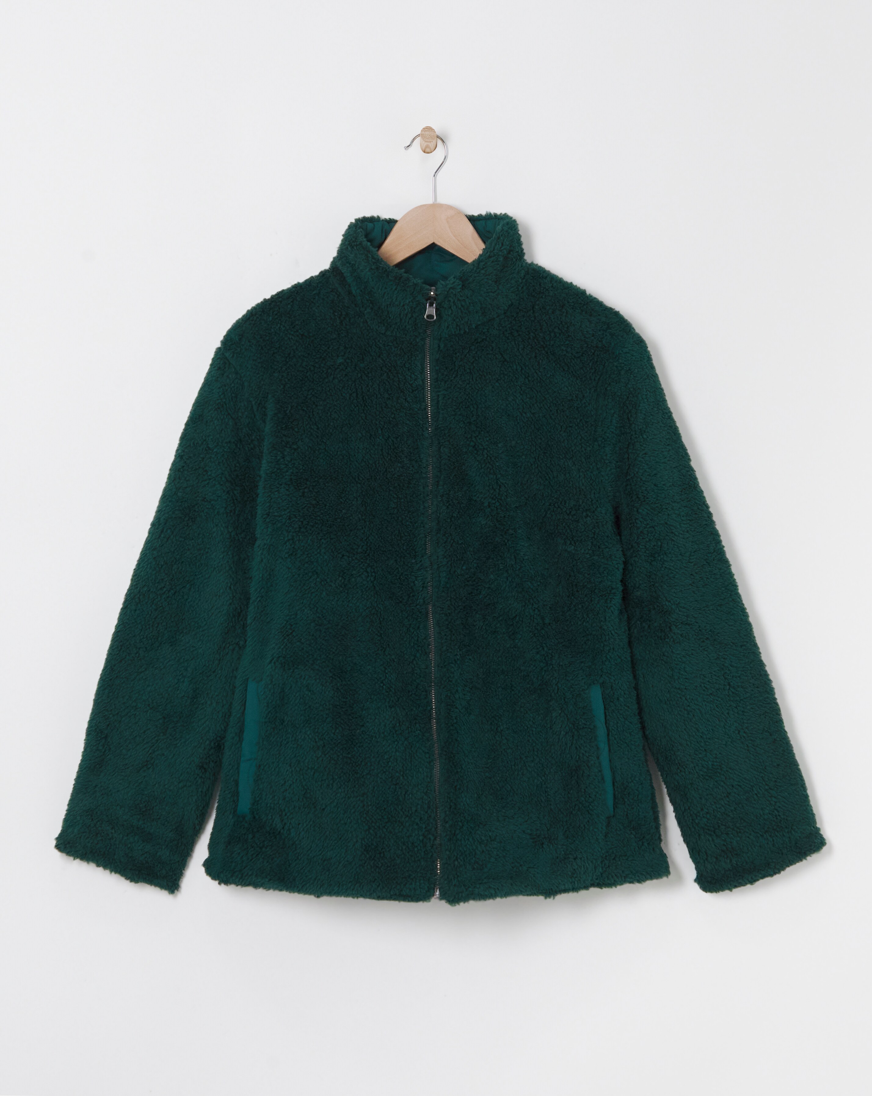 Teal Reversible Borg Quilted Jacket | Ambrose Wilson