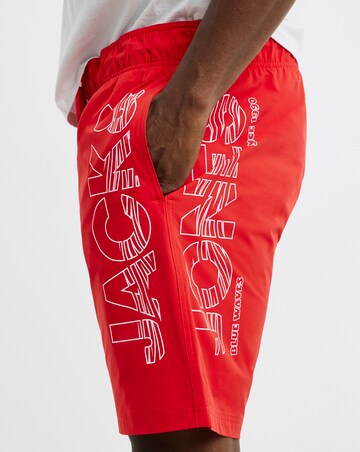 Jack & Jones Maui Logo Swim Shorts - Red