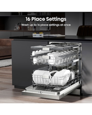 Hisense HS693C60XADUK 16 Place Dishwasher - Silver