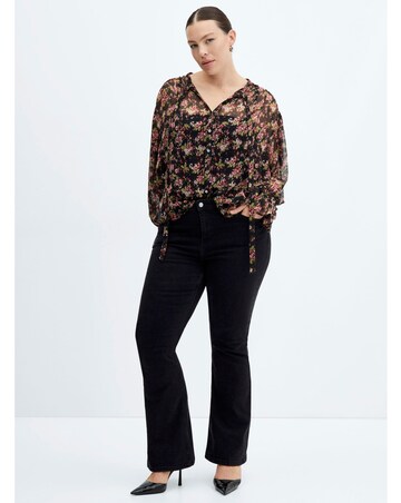 Mango Semi- Transparent Flowy Blouse