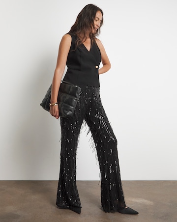 Joanna Hope Sequin Tassle Trousers