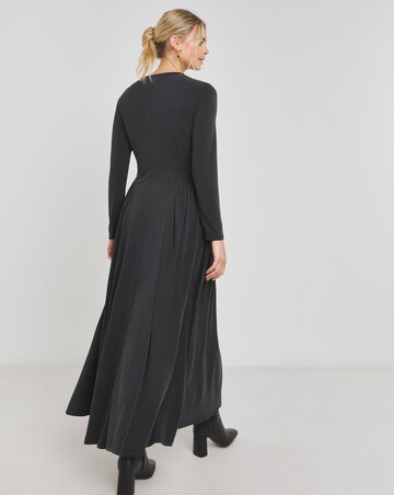 Charcoal Luxe Soft Jersey Ballet Midaxi Dress