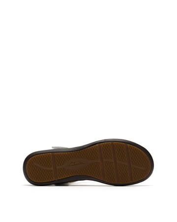 Clarks White Kitly Gem Leather Sandals - Wide Fit (E)