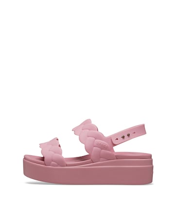 Crocs Rose Brooklyn Woven Low Wedge Sandals