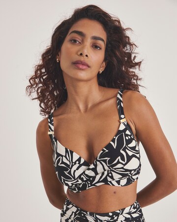 MAGISCULPT Floral Twist Front Underwired Bikini Top
