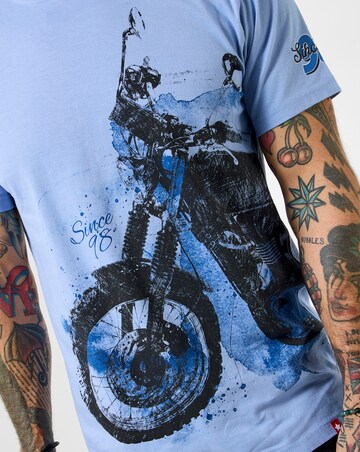 Joe Browns Side Sketch Bike Tee - Blue