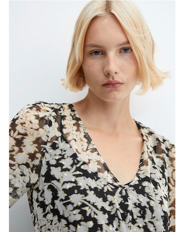 Mango Floral Print Midi Dress