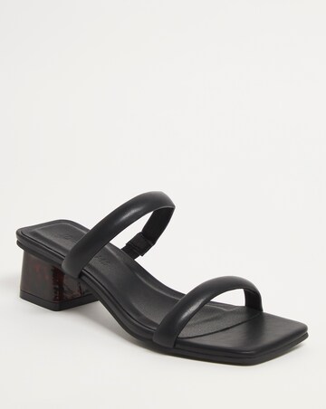 Tortoise Heel Mule Sandal - Extra Wide Fit (EEE)