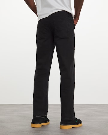 Black Loose Fit Stretch Jeans