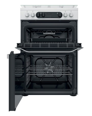 Hotpoint HDM67G9C2CW/UK Dual Fuel Double Cooker - White
