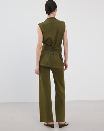 Mango Ostrich Fine-Knit Straight-Fit Trousers