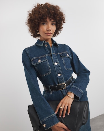 Dark Wash Maxi Denim Dress