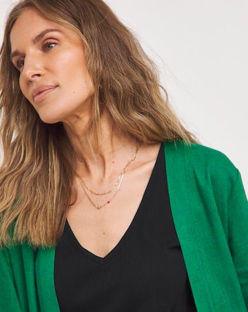 Linen Mix Longline Kimono