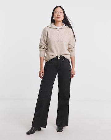 Oatmeal Half Zip Jumper