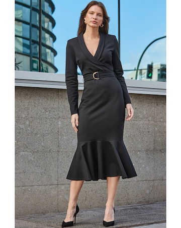 Sosandar Tailored Blazer Style Fishtail Dress