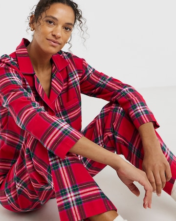 Pretty Secrets Check Button Up Pyjama Set