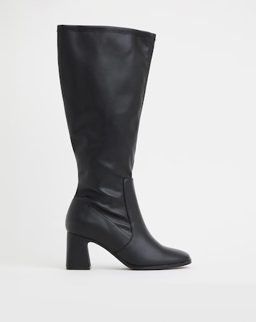 Chana Heeled Stretch Boots - Extra Wide Fit (EEE) & Curvy/Super Curvy Calf