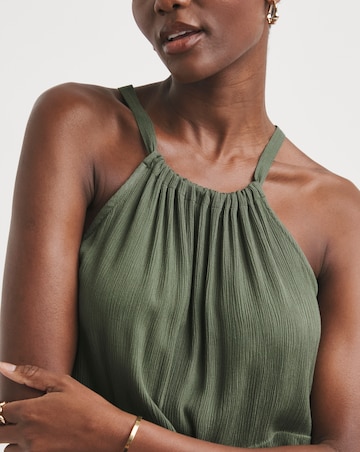 Crinkle Halter Top