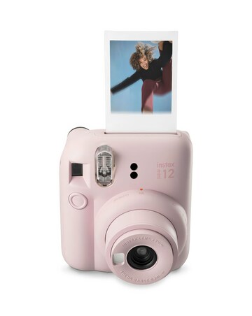 Fujifilm Instax Mini 12 Instant Camera with Case, Album, Cards & Pegs - Pink