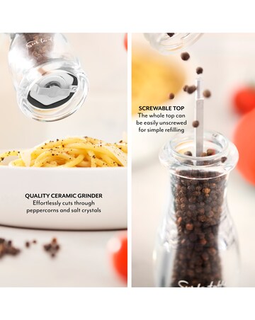 Sur La Table 2 Piece Salt & Pepper Mill Set Orange