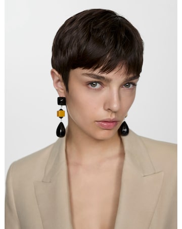 Mango Beige Linen Blazer