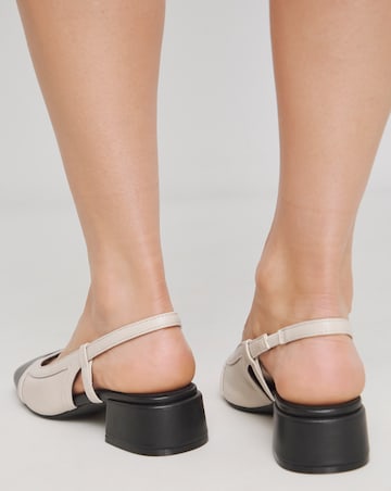 Manila Block Heel Slingback Shoes - Extra Wide Fit (EEE)