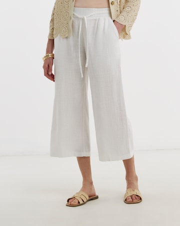 Linen Mix Wide Leg Culotte