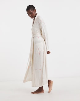Celestial Linen Maxi Dressing Gown