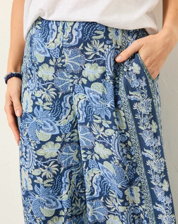 FatFace Ines Woodblock Wide Leg Trouser