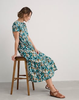 Seasalt Cornwall Rainette Dress Spring Geraniums Pine Shoots