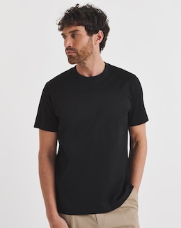 Folio Mercerised Supima T-Shirt- Black