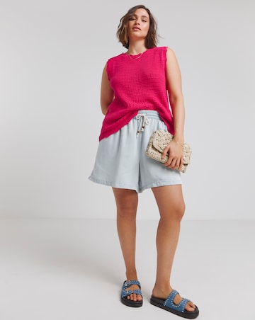 Simply Be Pink Crochet Knitted Vest