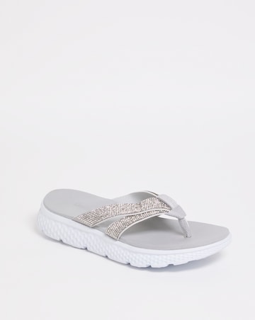 Cushion Walk Glitzy Toe Post Sandal EEE Fit