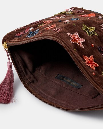 Accessorize Embellished Velvet Pouch