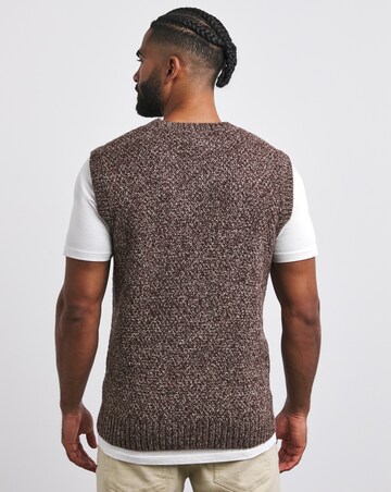 Brown Twisted Yarn Vest