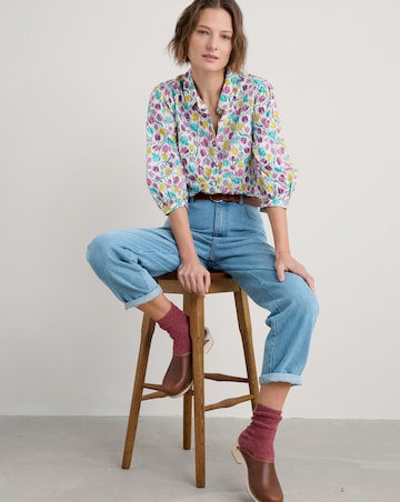 Seasalt Cornwall Hope Cottage Blouse Spring Tulips Chalk