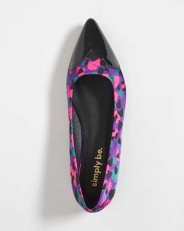 Maya Heart Toe Cap Ballerina Shoes - Wide Fit (E)