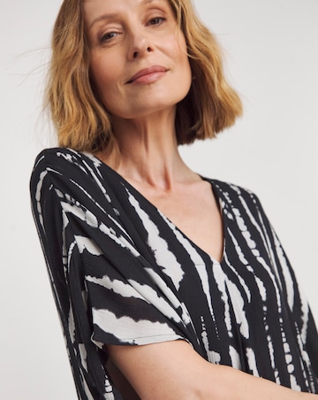 Crinkle Kaftan Overhead Midi Dress