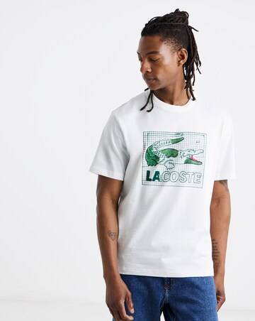 Lacoste Short Sleeve Graphic Croc T-Shirt - White