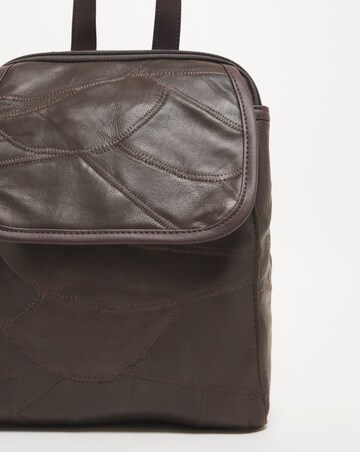 Leather Patchwork Mini Backpack