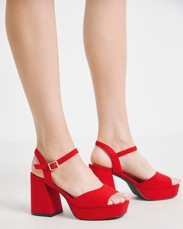 Jive Two Part Platform Heels - Wide Fit (E)