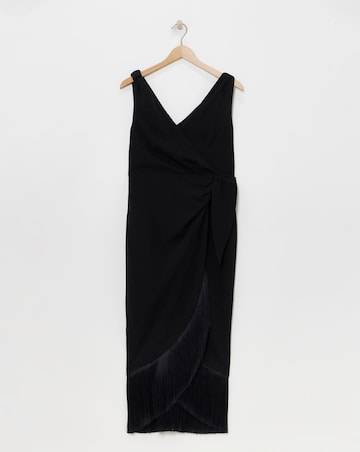 Joanna Hope Wrap Dress With Fringing
