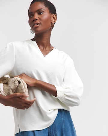 Collarless Blouse