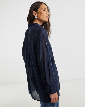 Embellished Long Sleeve Shirt