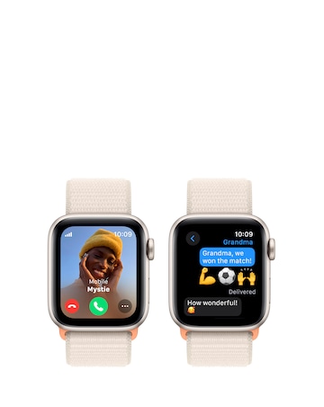 Apple Watch SE Cellular 40mm Starlight Aluminium Case, Starlight Sport Loop
